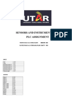 Sensors and Instrumentation PLC Assignment