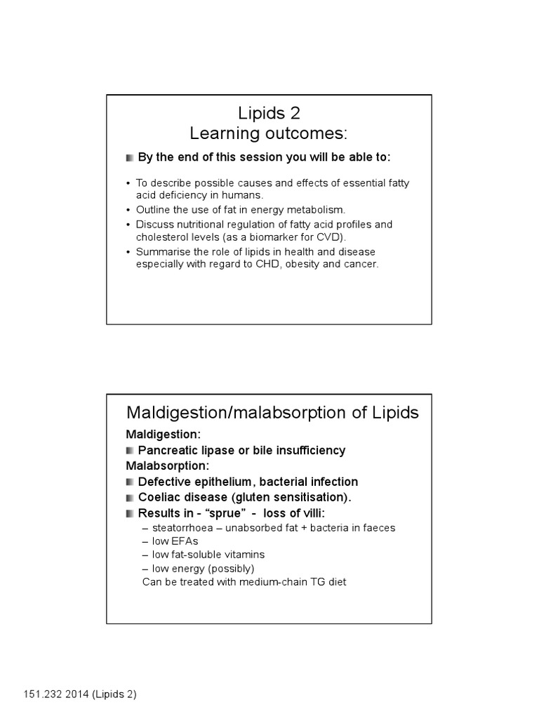 Understanding Lipids From Essential Fatty Acid Metabolism to the Role