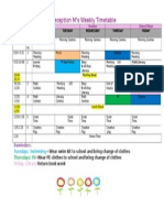reception ms timetable for parents