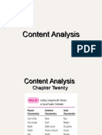 Content Analysis Chapter Twenty