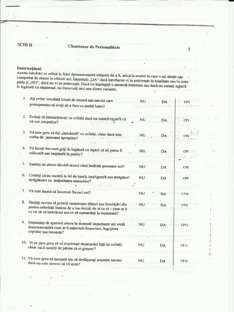 Test Scid II | PDF