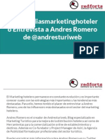 #tendendiasmarketinghotelero Entrevista a Andres Romero de @andresturiweb