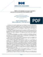 Estructura de Los Presupuestos de Las Entidades Locales