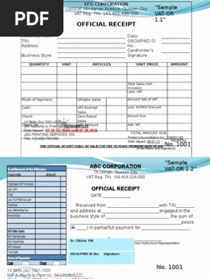 bir sample receipts and invoices v9 opsmemo pdf receipt value added tax