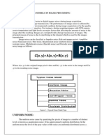 Noise Models in Image Processing