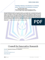 The Role of Explicit Knowledge, Noticing, and Attention in L2 Writing and Error Correction: Quantitative and Qualitative Analyses