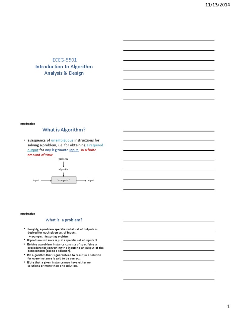Algorithm Analysis Design Lecture1 PowerPoint Presentation | PDF ...