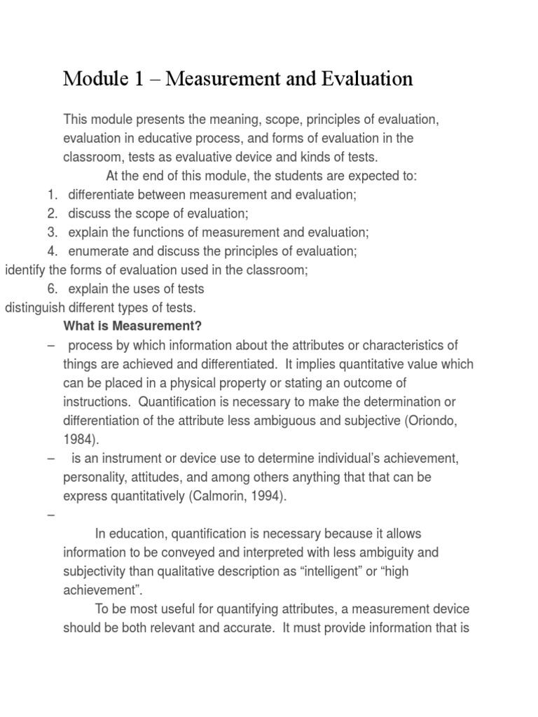 Understanding Measurement and Evaluation | PDF | Test (Assessment ...