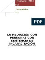 La Mediación Con Personas Con Sentencia de Incapacitación