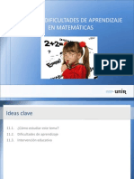 Ideas Tema11. Dificultades de Aprendizaje en Matemáticas.