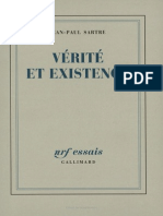 Sartre Verite Et Existence