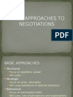 Basic Approaches to Negotiations