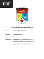 Universiti Kebangsaan Malaysia: Course: GE1155 Computer in Education