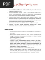 Requisitos y Recaudos Crédito Personal - Banco Del Tesoro - Notilogía