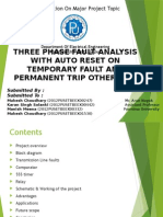 Three Phase Fault Analysis With Auto Reset For Temporary Fault and Trip For Permanent Fault PPT For Project