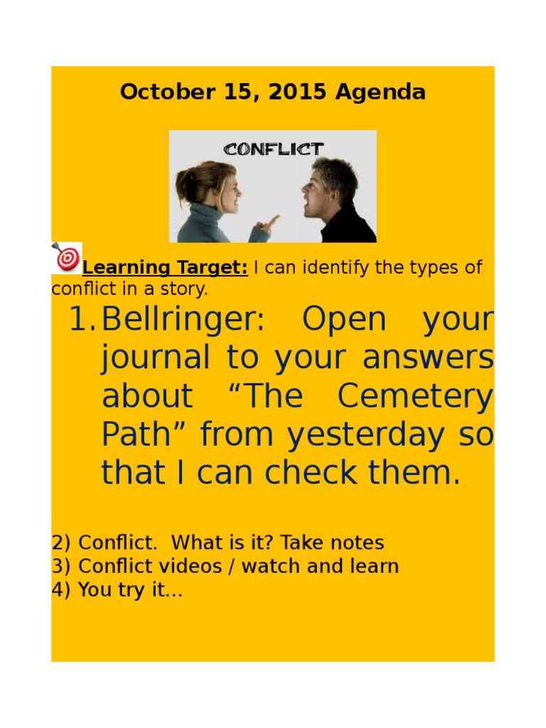 Understanding Story Conflicts | PDF