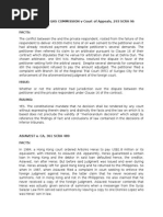 OIL AND NATURAL GAS COMMISSION v Court of Appeals, 293 SCRA 96 ( 1998) FACTS: The conflict between the and the private respondent, rooted from the failure of the respondent to deliver 43,000 metric tons of oil well cement to the petitioner even it had already received payment and despite petitioner’s several demands. The petitioner then referred its claim to an arbitrator pursuant to Clause 16 of their contract which stipulates that he venue for arbitration shall be at Dehra Dun. The chosen arbitrator, one Shri N.N. Malhotra, resolved the dispute in favor of the petitioner setting forth the arbitral award.  Despite several demands for compliance still the respondent refused to pay the amount adjudged. The petitioner filed a complaint with Branch 30 of the Regional Trial Court (RTC) of Surigao City for the enforcement of the aforementioned judgment of the foreign court. ISSUE: Whether or not the arbitrator had jurisdiction over the dispute between the petitioner and the private responde
