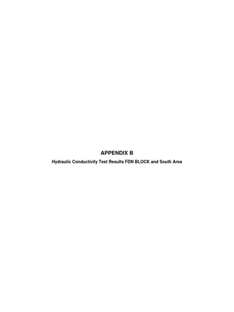Hydraulic Conductivity Test Results | PDF | Geotechnical Engineering ...