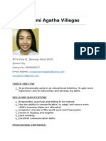 Naomi Agatha Villegas: #77a Zorra ST., Barangay Paltok SFDM Quezon City Contact No. 09369090537 E-Mail Address