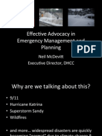 Effective Advocacy in Emergency Management and Planning