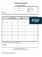 Student Instructioal Plan