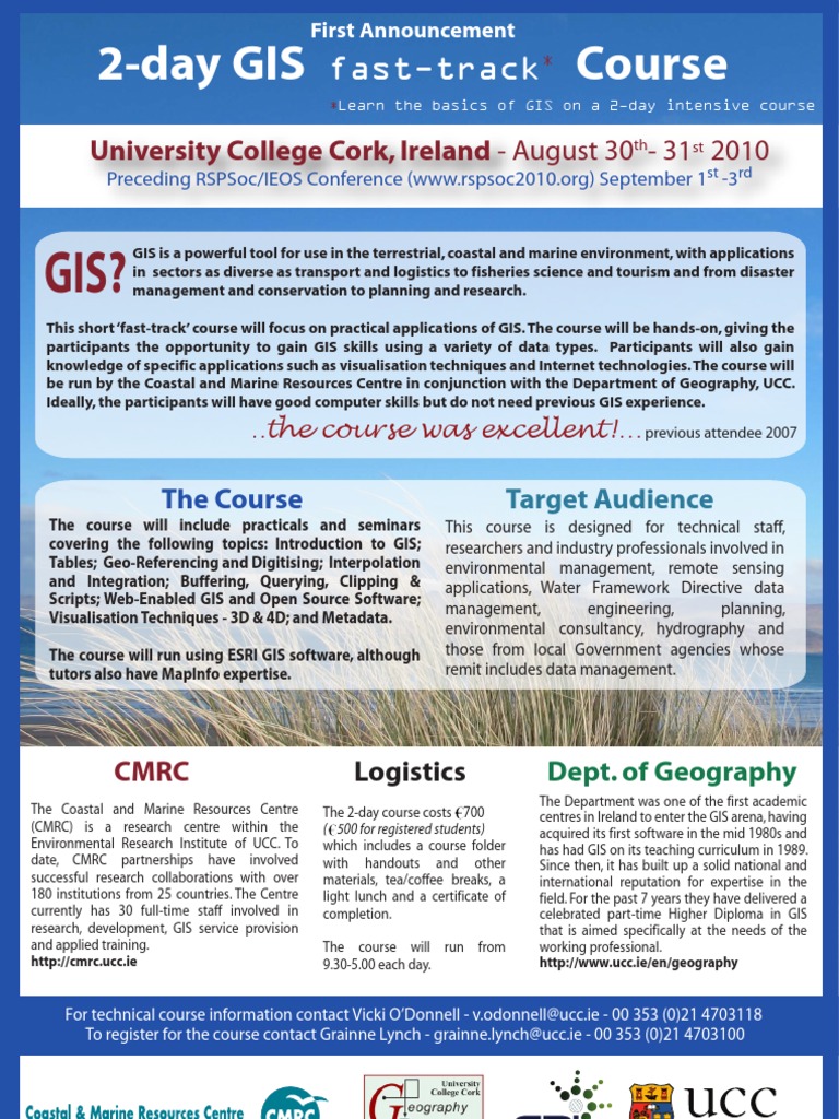 GIS Short Course UCC PDF Geographic Information System Geography