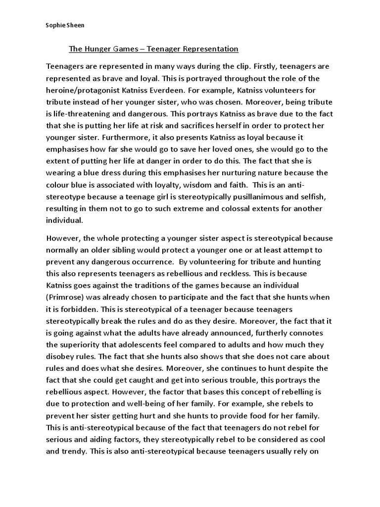 Hunger games writing assignments picture