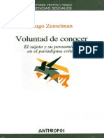 Zemelman, Hugo- Voluntad de Conocer