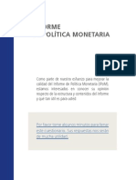 Informe politica monetaria