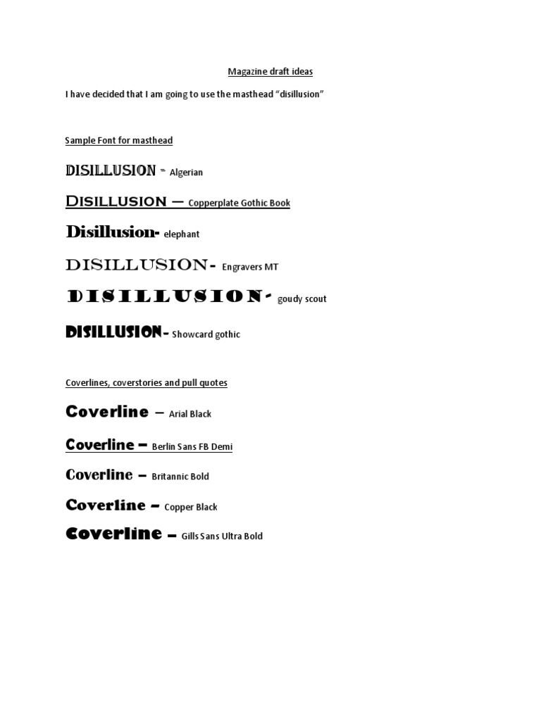 Magazine Draft Ideas | PDF | Home & Garden