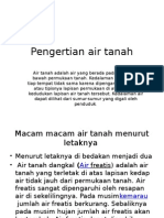 Pengertian Air Tanah 