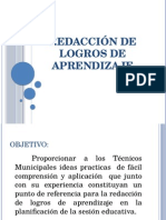 Redacción de logros de aprendizaje