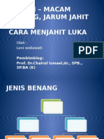 Cara Menjahit Luka, Jenis Benang Dan Jarum Jahit