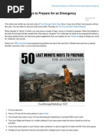 50 Last Minute Ways to Prepare for an Emergency