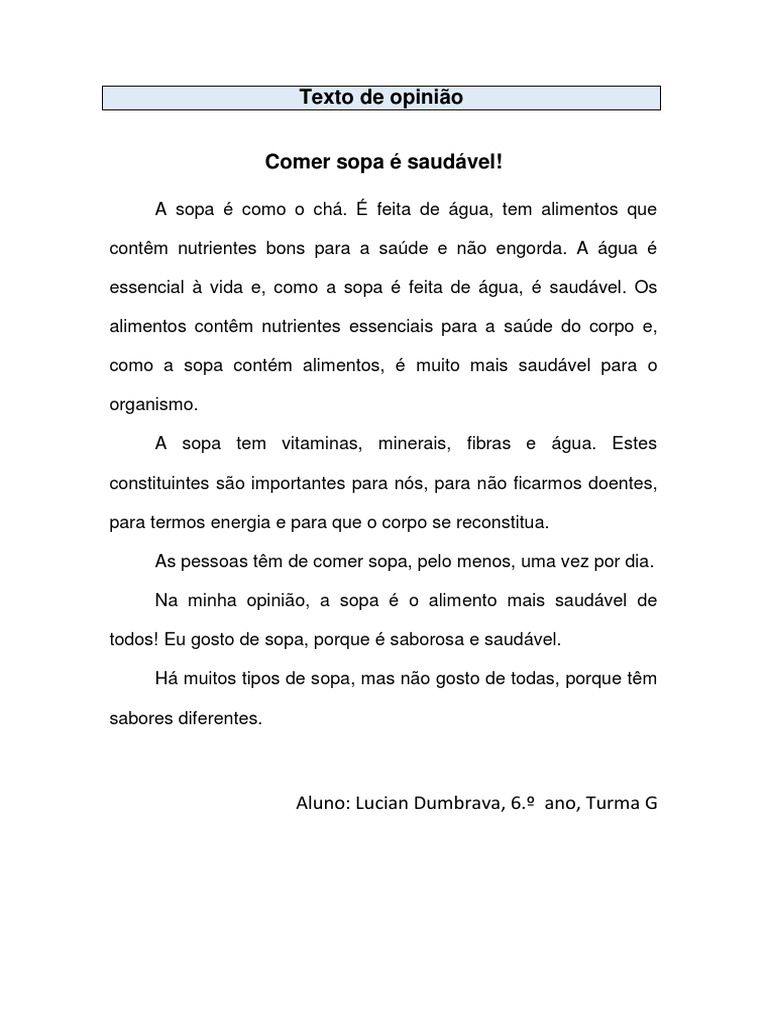 Texto de Opinião