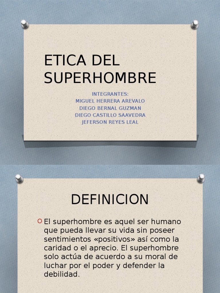 Etica Del Superhombre PDF Friedrich Nietzsche Moralidad