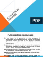 Planeación de Recursos