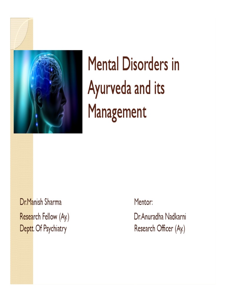 Mental Disorders In Ayurveda Pdf Ayurveda Mind