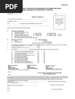 Form of Medical Certificate For Persons With Disabilities (PWD) Name & Address of The Institute / Hospital