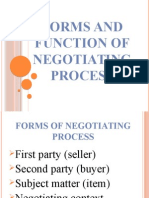 Forms and Function of Negotiating Process