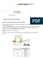 Saiba Sua Medida de Aliança Ou Anel - Como Saber A Numeração Do Dedo Ou Aliança