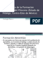Estratigrafía de La Formacion Metztitlán Del Plioceno (
