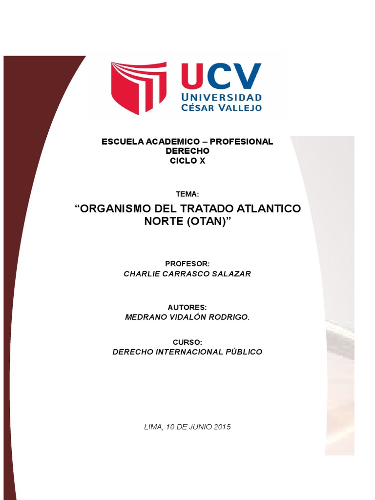 La Organización Del Tratado Del Atlántico Norte PDF OTAN pacto de