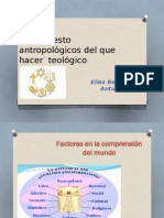 Presupuesto Antropológicos Del Que Hacer Teológico