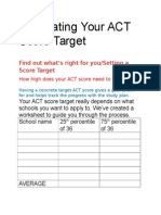 Calculating Your ACT Target Score