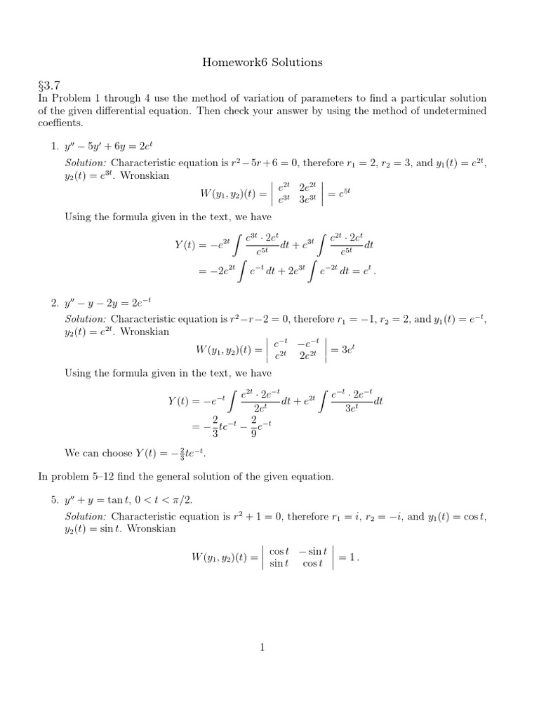 Sol HW6 | PDF