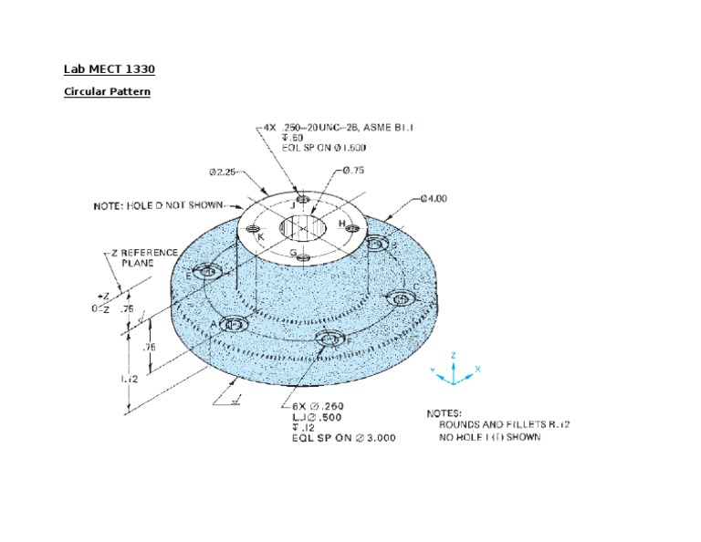 Lab MECT 1330: Circular Pattern Guide | PDF