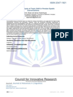 Multimodal Analysis of Topic Shift in Persian Dyadic Conversations