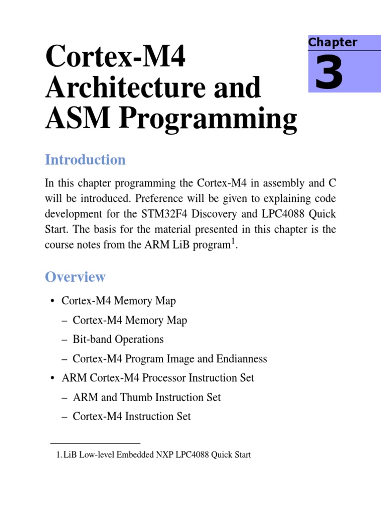 ARM Cortex M4 Architecture | Arquitectura ARM | Conjunto de instrucciones