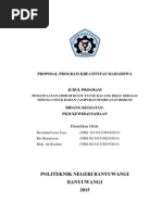 Download Pkm-k Pemanfaatan Limbah Kulit Tauge Kacang Hijau Sebagai Tepung Untuk Bahan Campuran Pembuatan Biskuit - Poliwangi - Banyuwangi by Rio Kurniawan SN285327807 doc pdf